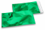 Enveloppes aluminium métallisées colorées - vert  114 x 229 mm | Paysdesenveloppes.ch