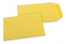 Pochettes en papier kraft couleur - Jaune bouton d'or, 85 x 125 mm | Paysdesenveloppes.ch