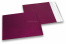 Enveloppes aluminium métallisées mat - bordeaux 165 x 165 mm | Paysdesenveloppes.ch