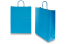 Sacs papier kraft avec anses rondes - bleu, 320 x 120 x 410 mm, 100 gr | Paysdesenveloppes.ch