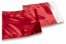 Enveloppes aluminium métallisées colorées - rouge  165 x 165 mm | Paysdesenveloppes.ch