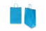 Sacs papier kraft avec anses rondes - bleu, 260 x 120 x 350 mm, 90 gr | Paysdesenveloppes.ch