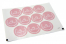 Pastilles adhésives thème baptême - mi bautizo rose avec la guirlande blanche | Paysdesenveloppes.ch