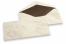 Enveloppes Marbre - 96 x 181 mm, marbré beige, doublure intérieure beige | Paysdesenveloppes.ch