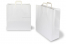 Sacs papier kraft avec anses plates - blanc, 450 x 170 x 420 mm | Paysdesenveloppes.ch