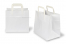 Sacs papier kraft avec anses plates - blanc, 260 x 175 x 245 mm | Paysdesenveloppes.ch