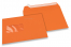 Enveloppes à fenêtre colorées - Orange, 162 x 229 mm (A5), fenêtre à gauche, format de la fenêtre 45 x 90 mm, position de la fenêtre 20 mm à partir de la gauche / 60 mm bord en bas, fermeture par bande adhésive, papier de 120 grammes | Paysdesenveloppes.ch