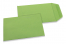 Pochettes en papier kraft couleur - Vert pomme, 85 x 125 mm | Paysdesenveloppes.ch