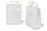 Sacs papier kraft avec anses plates - blanc, 220 x 105 x 280 mm | Paysdesenveloppes.ch