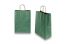 Sacs papier kraft avec anses rondes - vert foncé métallisé, 260 x 120 x 350 mm, 90 gr | Paysdesenveloppes.ch