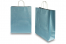 Sacs papier kraft avec anses rondes - bleu métallisé, 320 x 120 x 410 mm, 100 gr | Paysdesenveloppes.ch