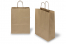 Sacs papier kraft avec anses rondes - brun rayé, 260 x 120 x 350 mm, 90 gr | Paysdesenveloppes.ch