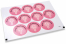 Pastilles adhésives thème communion - meine erstkommunion croix rose | Paysdesenveloppes.ch