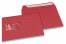 Enveloppes à fenêtre colorées - Rouge, 162 x 229 mm (A5), fenêtre à gauche, format de la fenêtre 45 x 90 mm, position de la fenêtre 20 mm à partir de la gauche / 60 mm bord en bas, fermeture par bande adhésive, papier de 120 grammes | Paysdesenveloppes.ch