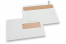 Enveloppes blanc cassé à fenêtre, 156 x 220 mm (EA5), fenêtre à droite 40 x 110 mm, position de la fenêtre à 15 mm du droit et à 66 mm du bas, 90 gr. | Paysdesenveloppes.ch